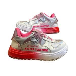 Billieblush Better Together Girls Sneakers Silver Pink Size US 8 Glitter Cute